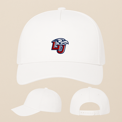 Liberty Flames Logo Five Panel Twill Snapback Cap