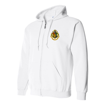 Men's Hogwarts Emblem Harry Potter Movie Zipper Hoodie