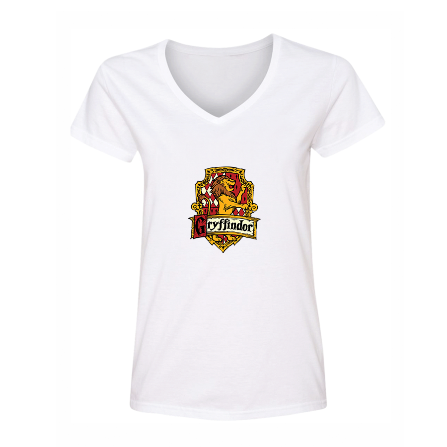 Women's Gryffindor Harry Potter Movie Team V-Neck T-Shirt