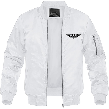 Men's Top Gun Maverick Movie Lightweight Bomber Jacket Windbreaker Softshell Varsity Jacket Coat