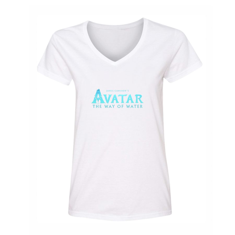 Women's James Cameron Avatar Movie The Way of Water V-Neck T-Shirt